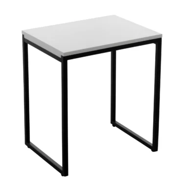 Solid Stone and Black Frame Stool