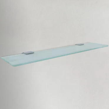 Square Chrome Glass Shelf