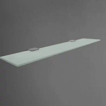 Square Chrome Glass Square Shelf